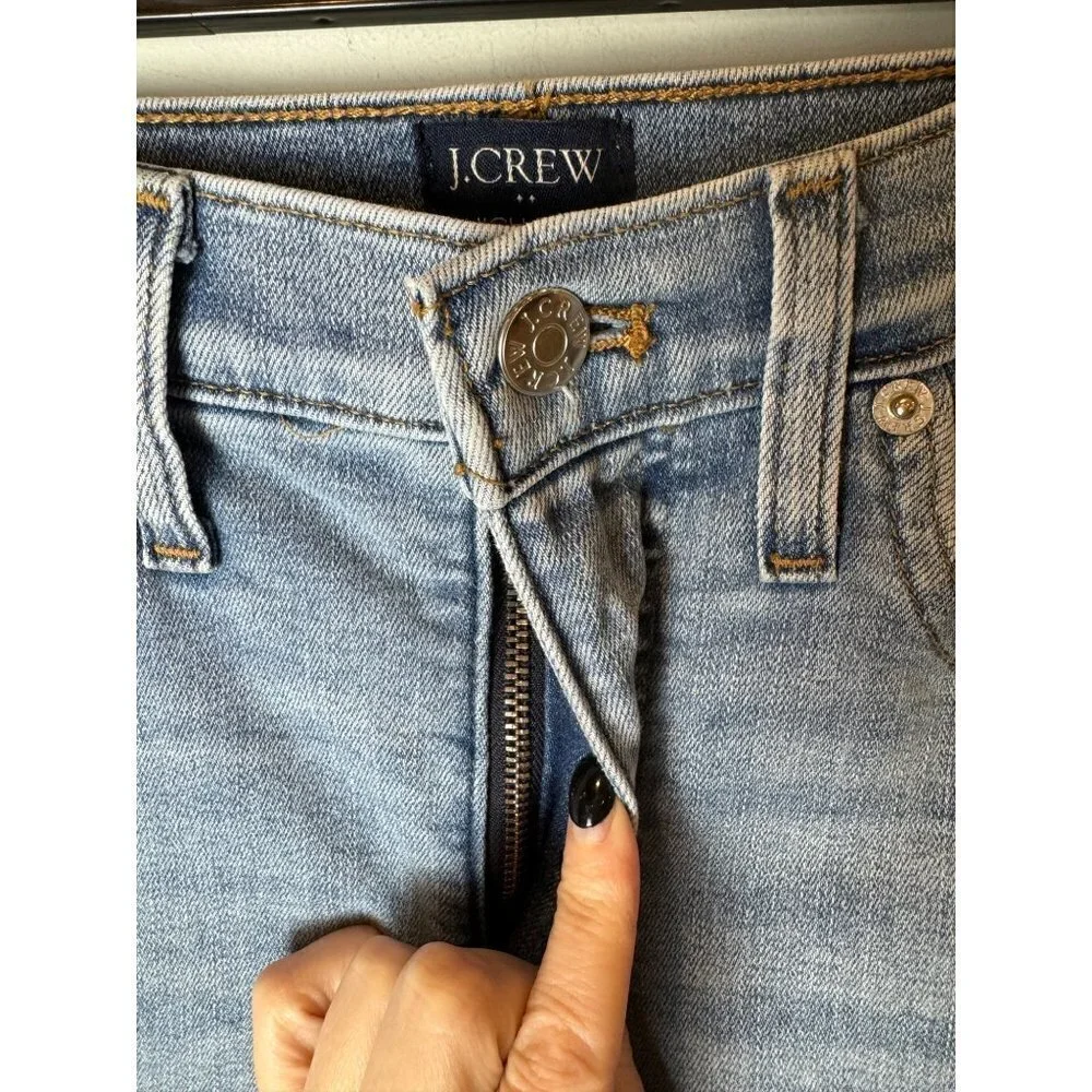 J Crew Jeans Women 27 Blue Denim Light Wash High‎ Rise Skinny Retro Preppy